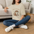 Otterly Exhausted — Funny Tired Otter Coffee T-Shirt | Cute Pun Graphic Tee