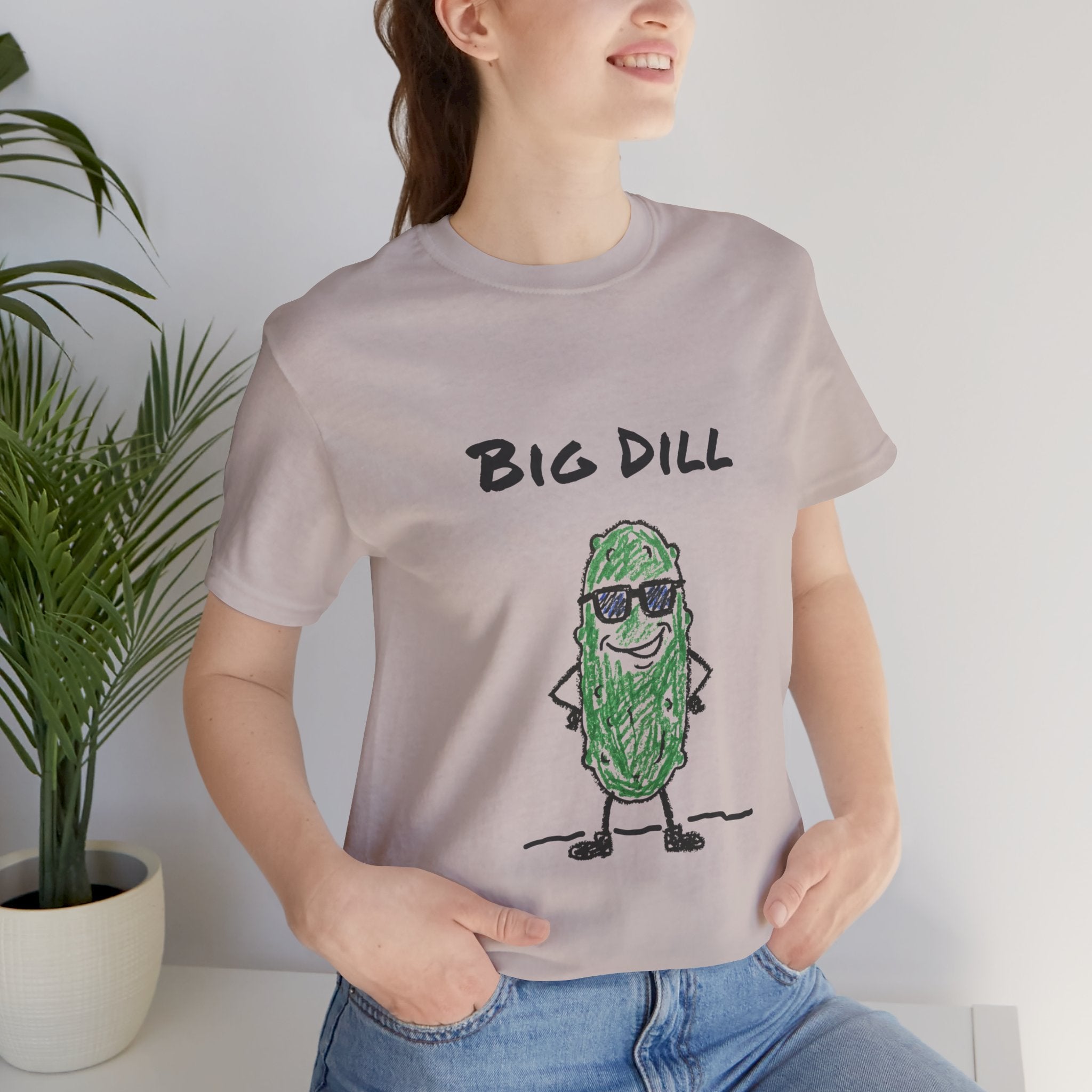 Big Dill — Funny Pickle Pun T-Shirt | Cool Hand-Drawn Pickle Graphic Tee