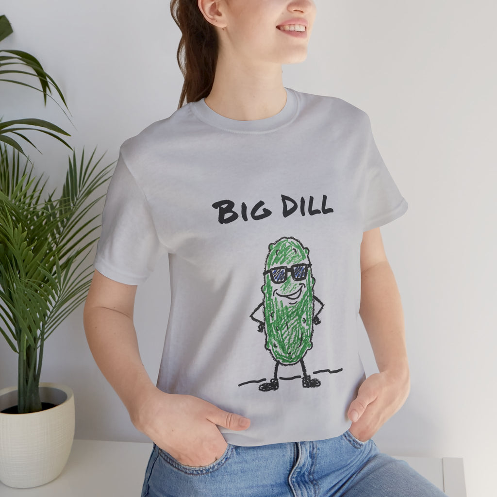 Big Dill — Funny Pickle Pun T-Shirt | Cool Hand-Drawn Pickle Graphic Tee