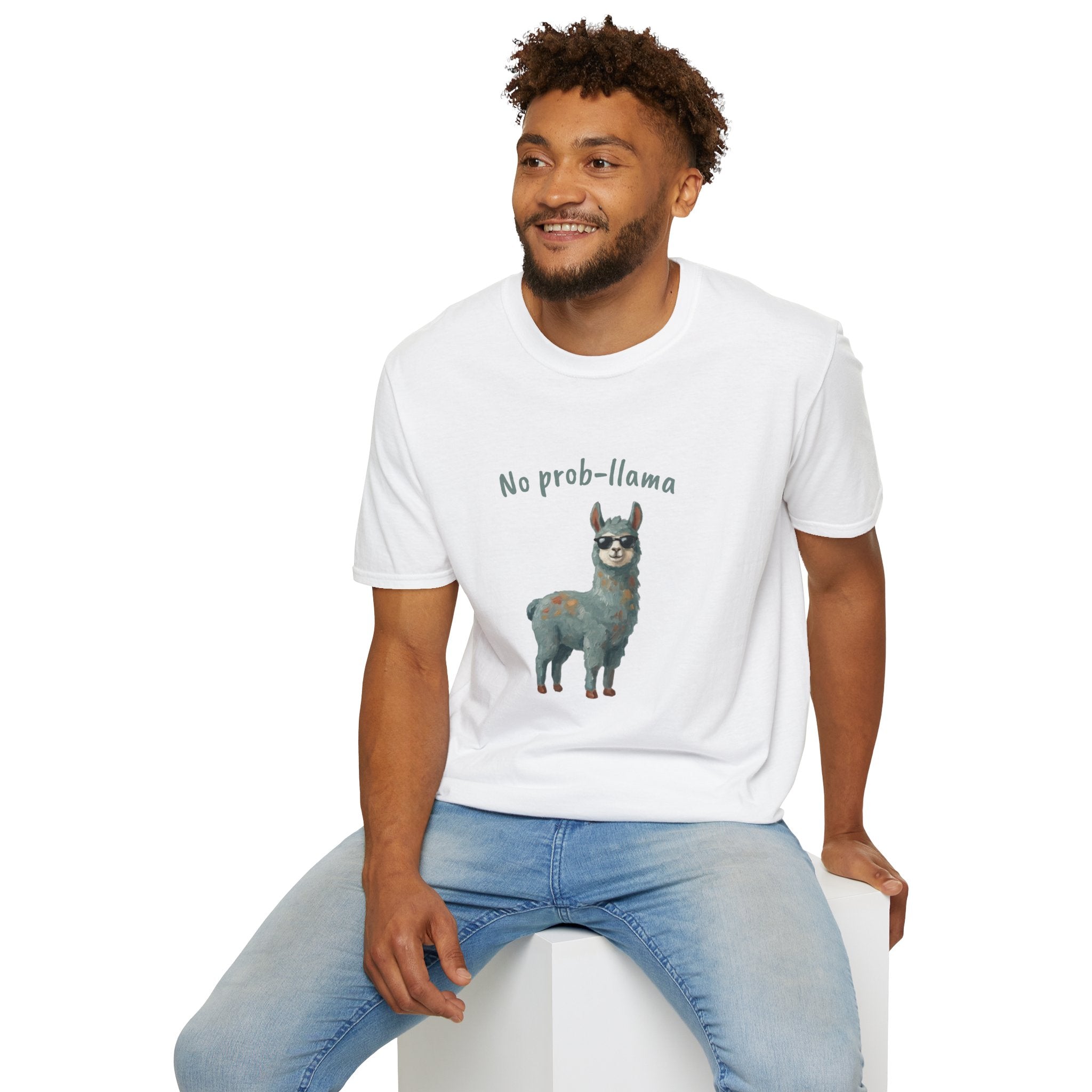 No Prob-Llama — Funny Cute Llama Pun T-Shirt | Chill Cool Llama Graphic Tee