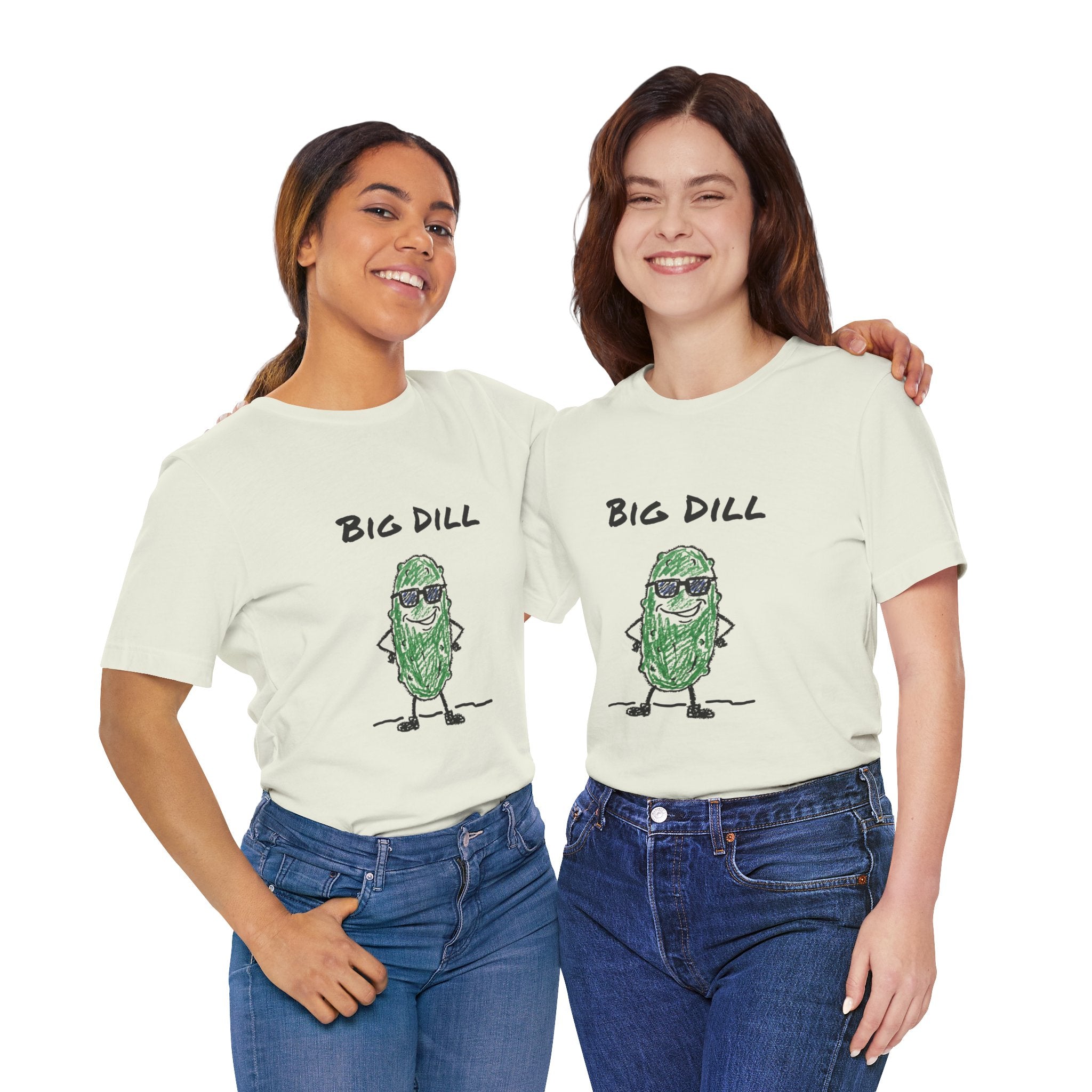 Big Dill — Funny Pickle Pun T-Shirt | Cool Hand-Drawn Pickle Graphic Tee