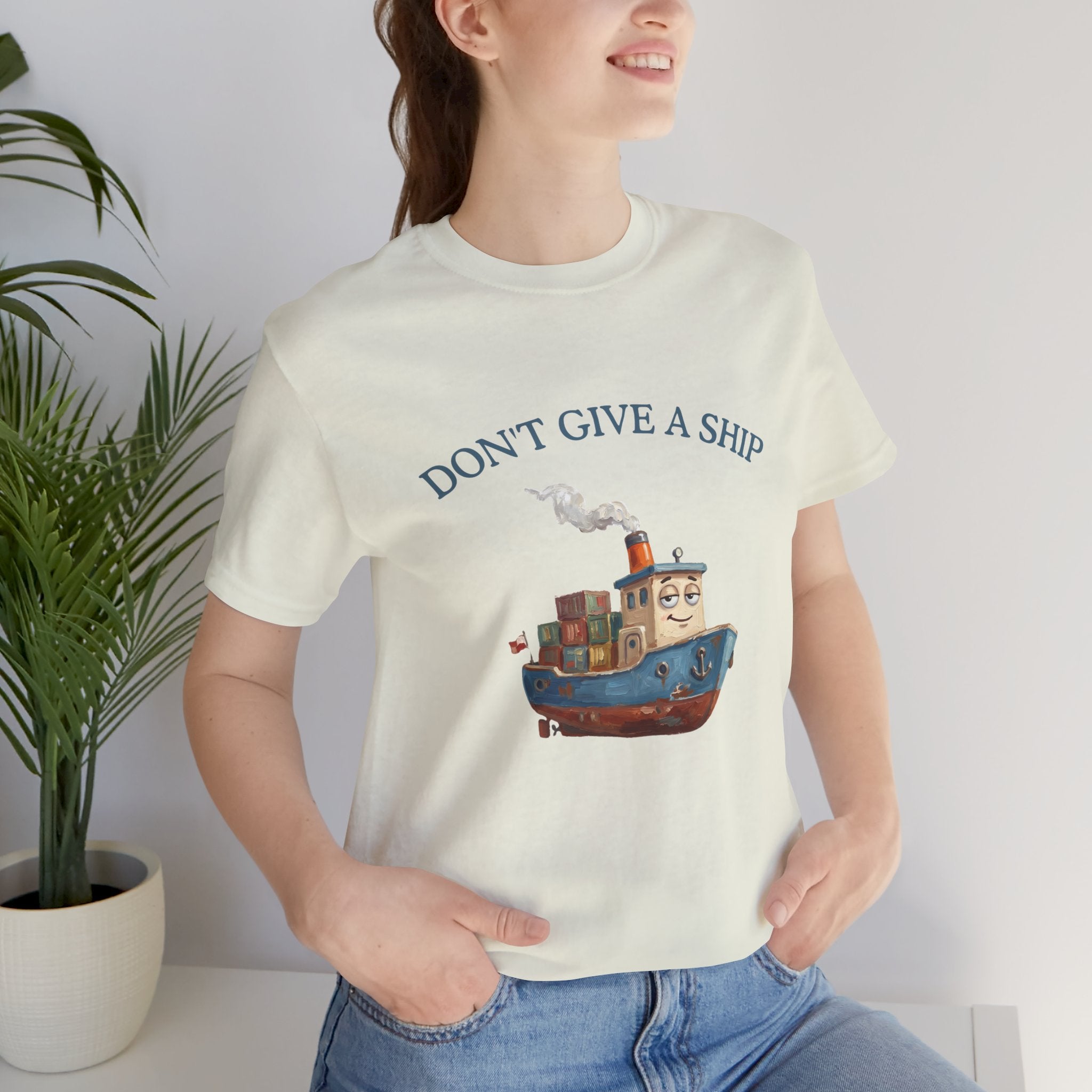 Don't Give a Ship T-Shirt – Funny Nautical Cargo Ship Tee