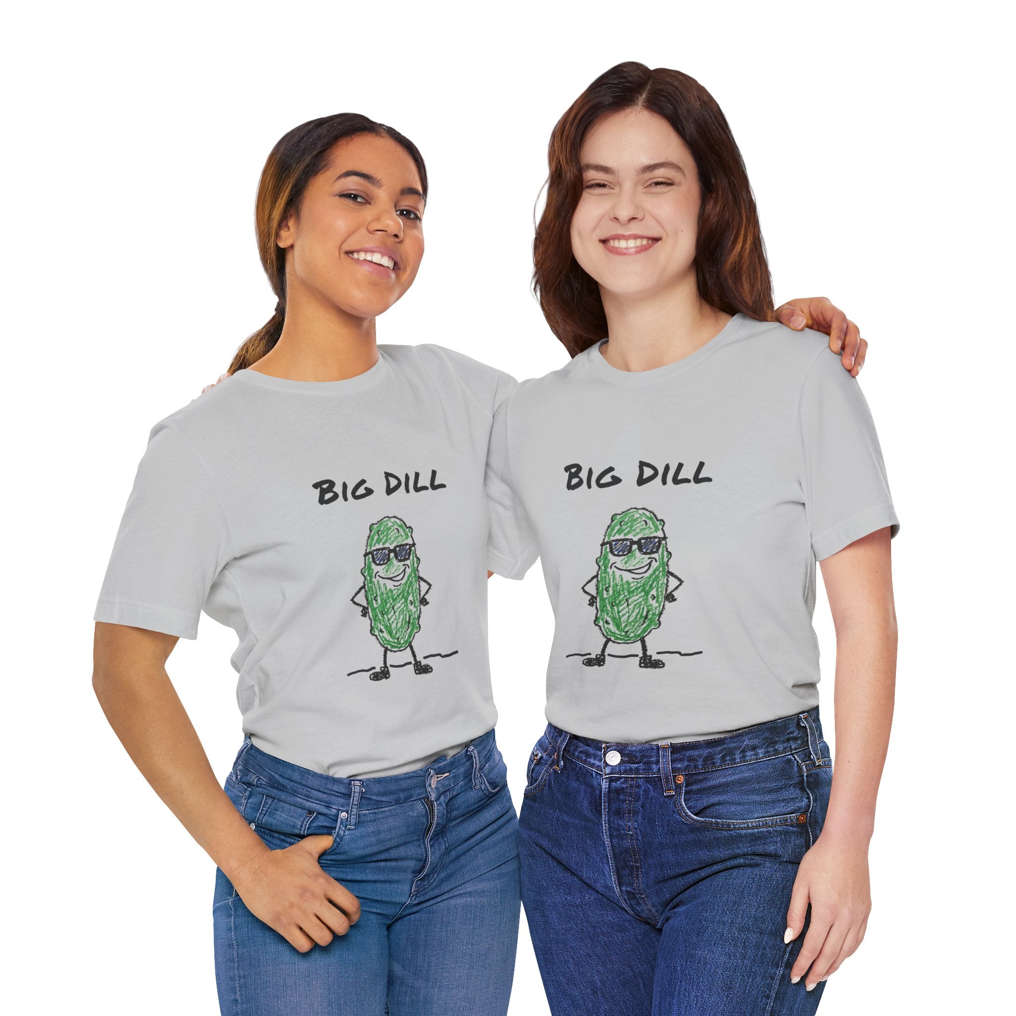 Big Dill — Funny Pickle Pun T-Shirt | Cool Hand-Drawn Pickle Graphic Tee