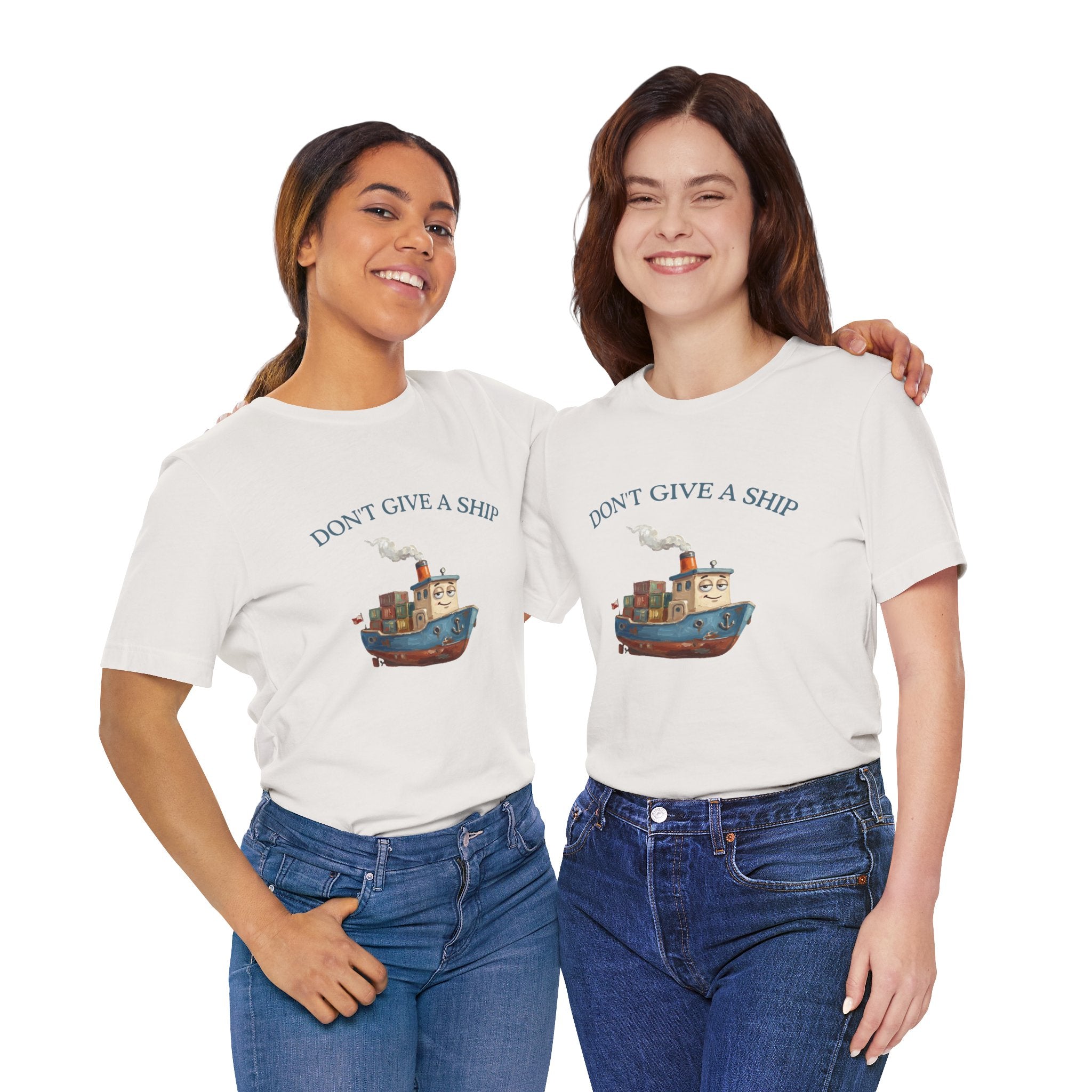 Don't Give a Ship T-Shirt – Funny Nautical Cargo Ship Tee