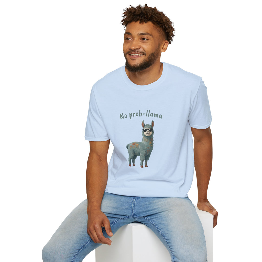 No Prob-Llama — Funny Cute Llama Pun T-Shirt | Chill Cool Llama Graphic Tee