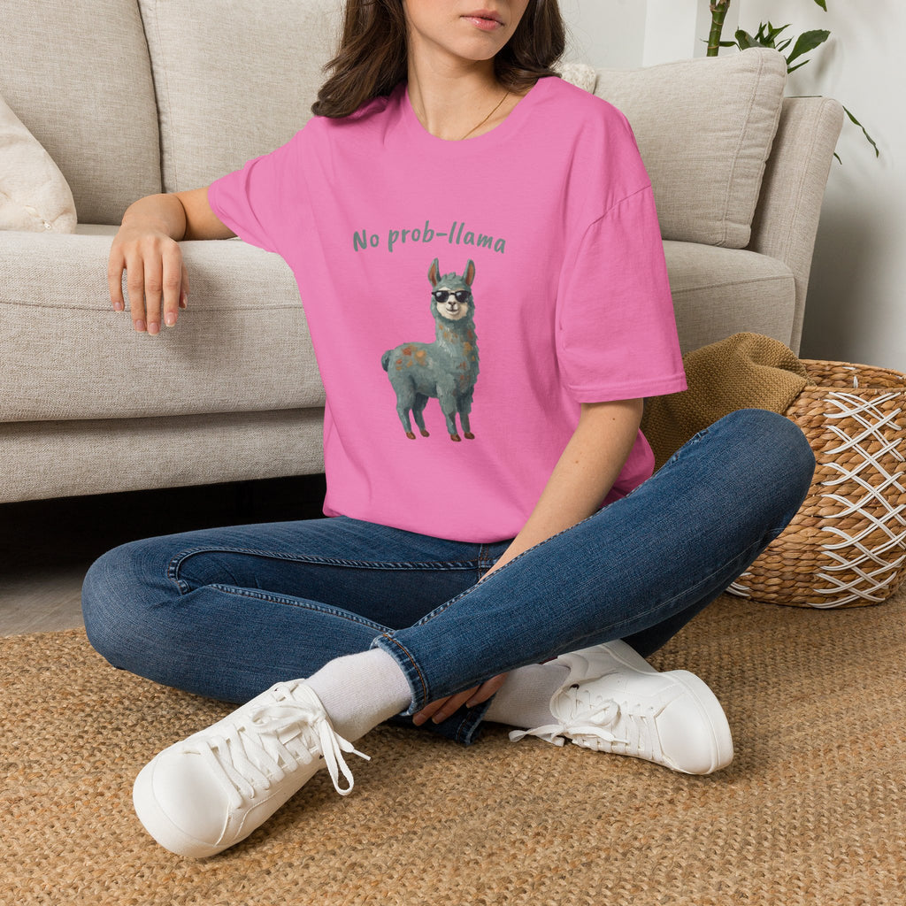 No Prob-Llama — Funny Cute Llama Pun T-Shirt | Chill Cool Llama Graphic Tee