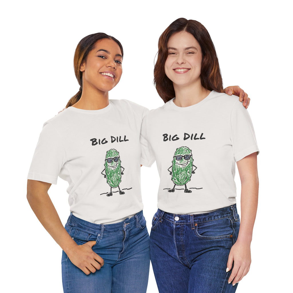 Big Dill — Funny Pickle Pun T-Shirt | Cool Hand-Drawn Pickle Graphic Tee