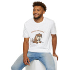 Otterly Exhausted — Funny Tired Otter Coffee T-Shirt | Cute Pun Graphic Tee
