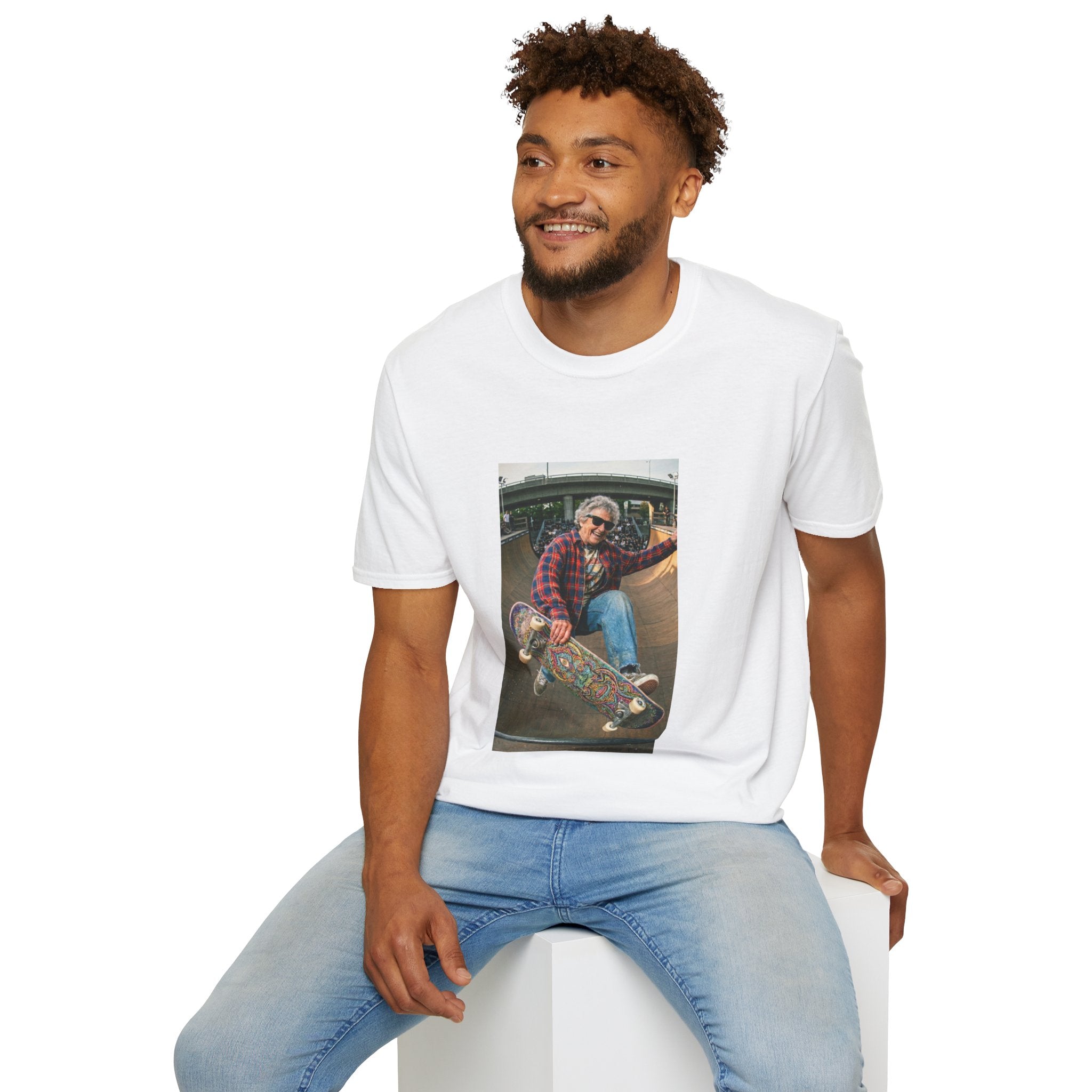 Skater Grandma — Funny Cool Skateboarding Grandma T-Shirt | Vintage Retro Graphic Tee