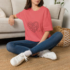 It's Complicated — Minimalist Tangled Earphones Heart T-Shirt | Music Lover Line Art Tee