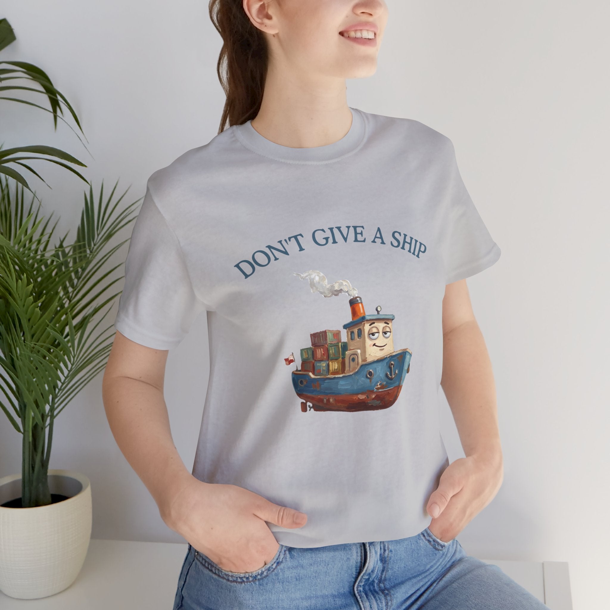 Don't Give a Ship T-Shirt – Funny Nautical Cargo Ship Tee