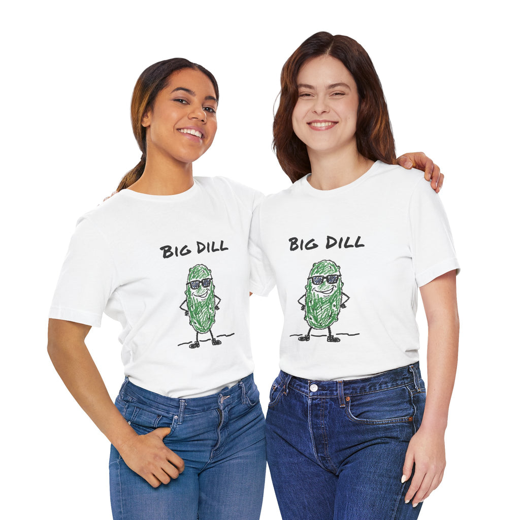 Big Dill — Funny Pickle Pun T-Shirt | Cool Hand-Drawn Pickle Graphic Tee