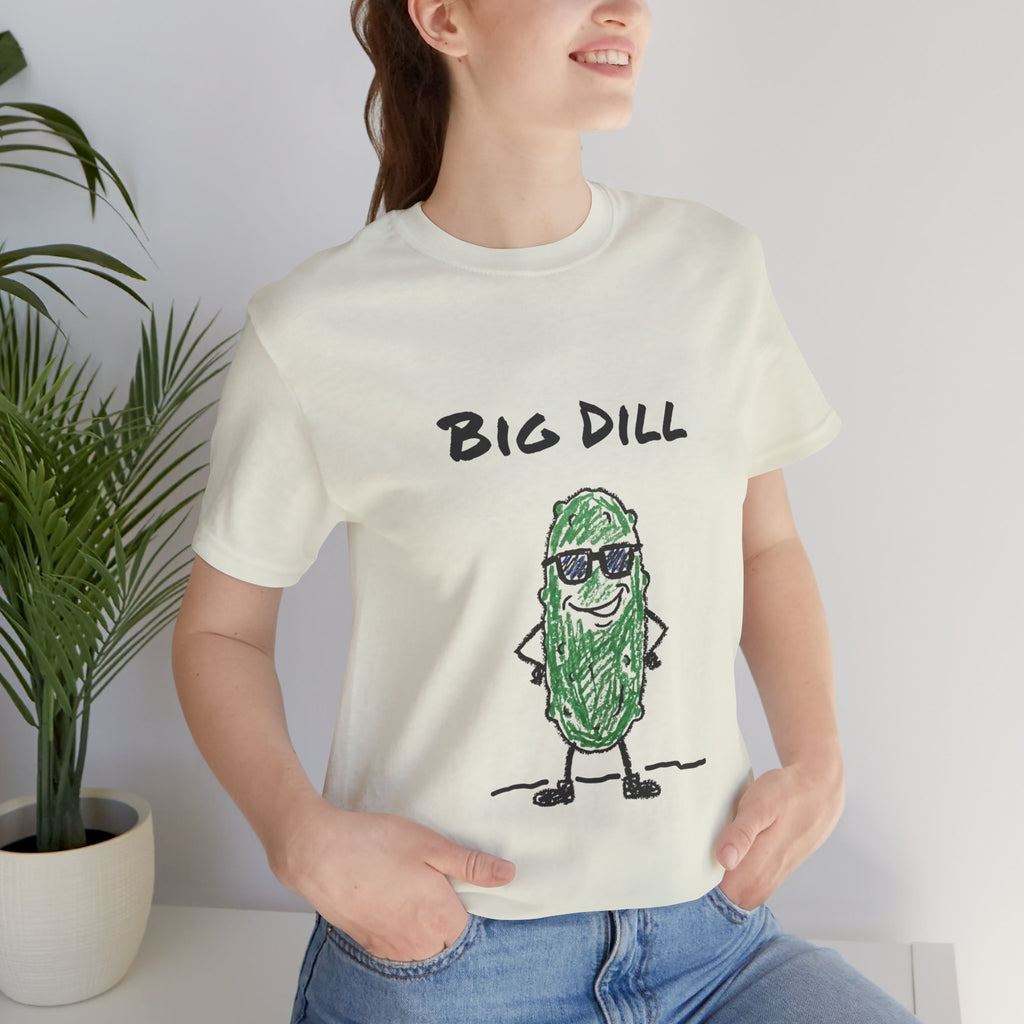 Big Dill — Funny Pickle Pun T-Shirt | Cool Hand-Drawn Pickle Graphic Tee