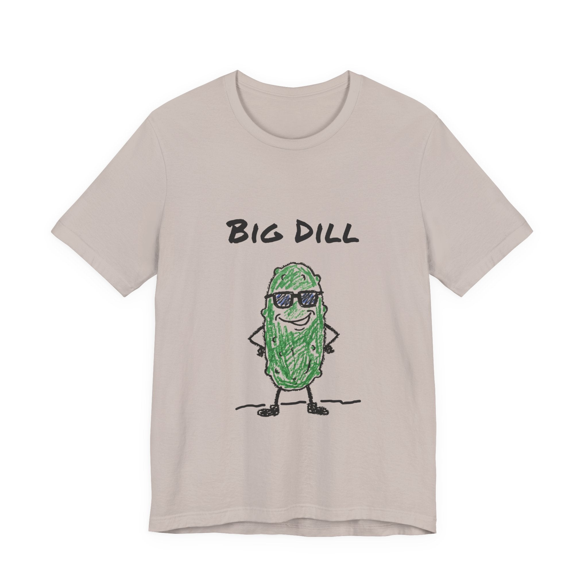 Big Dill — Funny Pickle Pun T-Shirt | Cool Hand-Drawn Pickle Graphic Tee