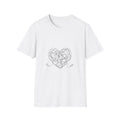 It's Complicated — Minimalist Tangled Earphones Heart T-Shirt | Music Lover Line Art Tee