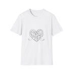 It's Complicated — Minimalist Tangled Earphones Heart T-Shirt | Music Lover Line Art Tee
