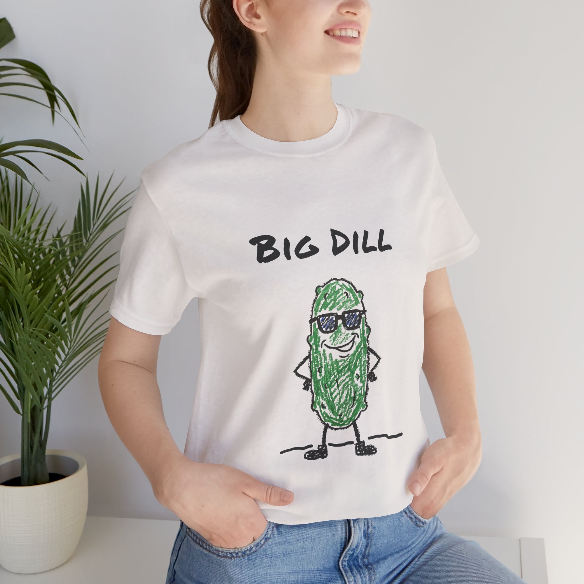 Big Dill — Funny Pickle Pun T-Shirt | Cool Hand-Drawn Pickle Graphic Tee