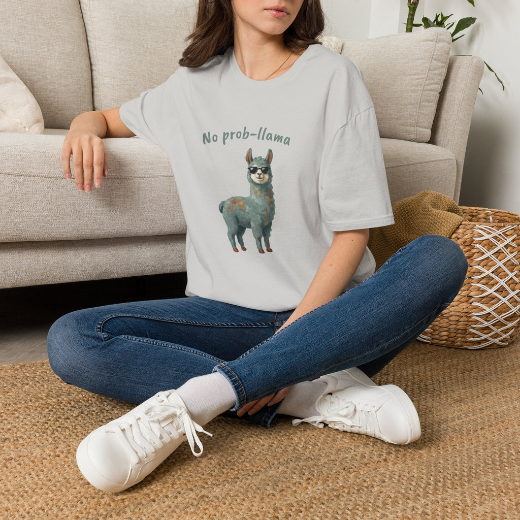 No Prob-Llama — Funny Cute Llama Pun T-Shirt | Chill Cool Llama Graphic Tee