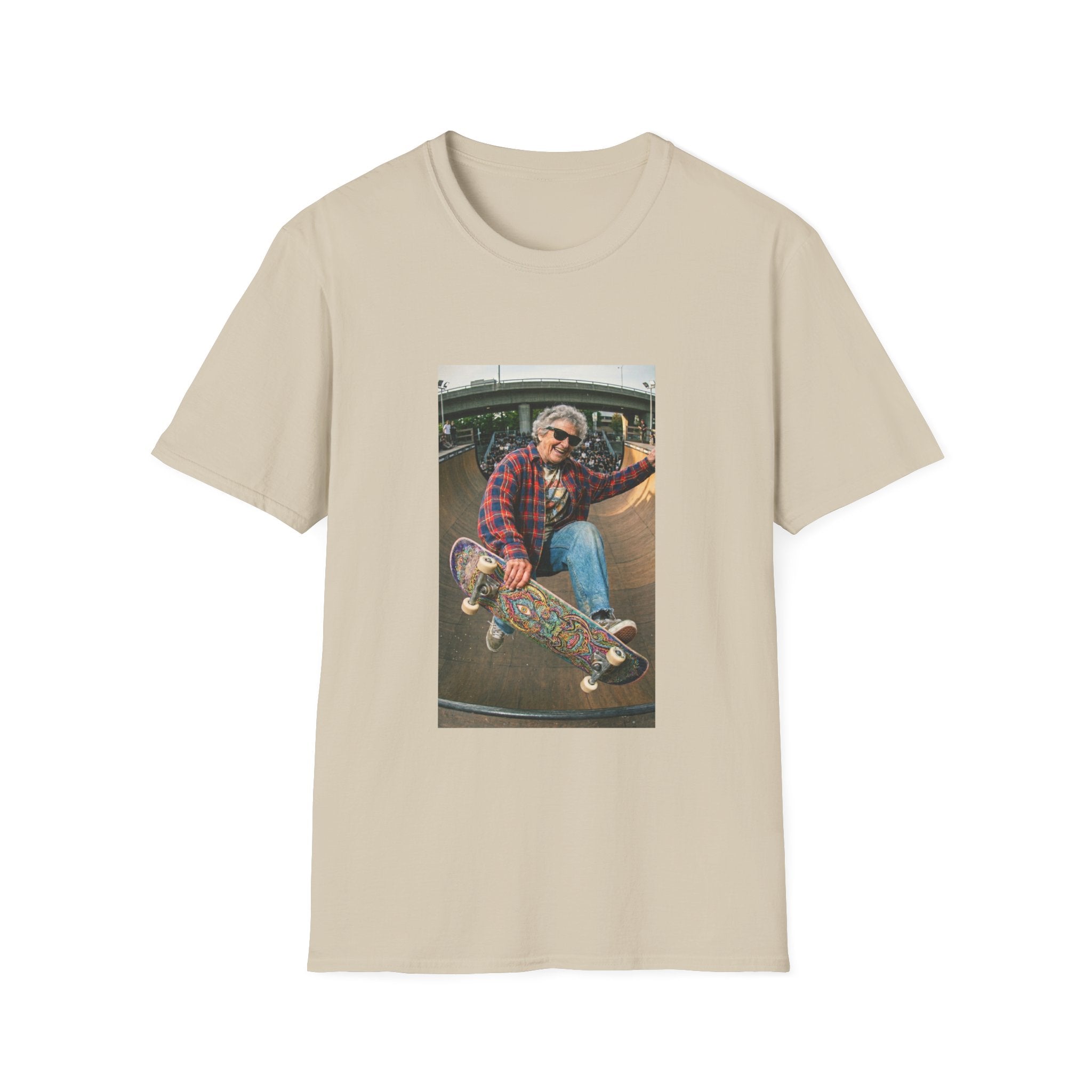 Skater Grandma — Funny Cool Skateboarding Grandma T-Shirt | Vintage Retro Graphic Tee