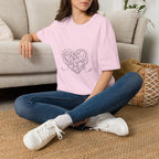 It's Complicated — Minimalist Tangled Earphones Heart T-Shirt | Music Lover Line Art Tee