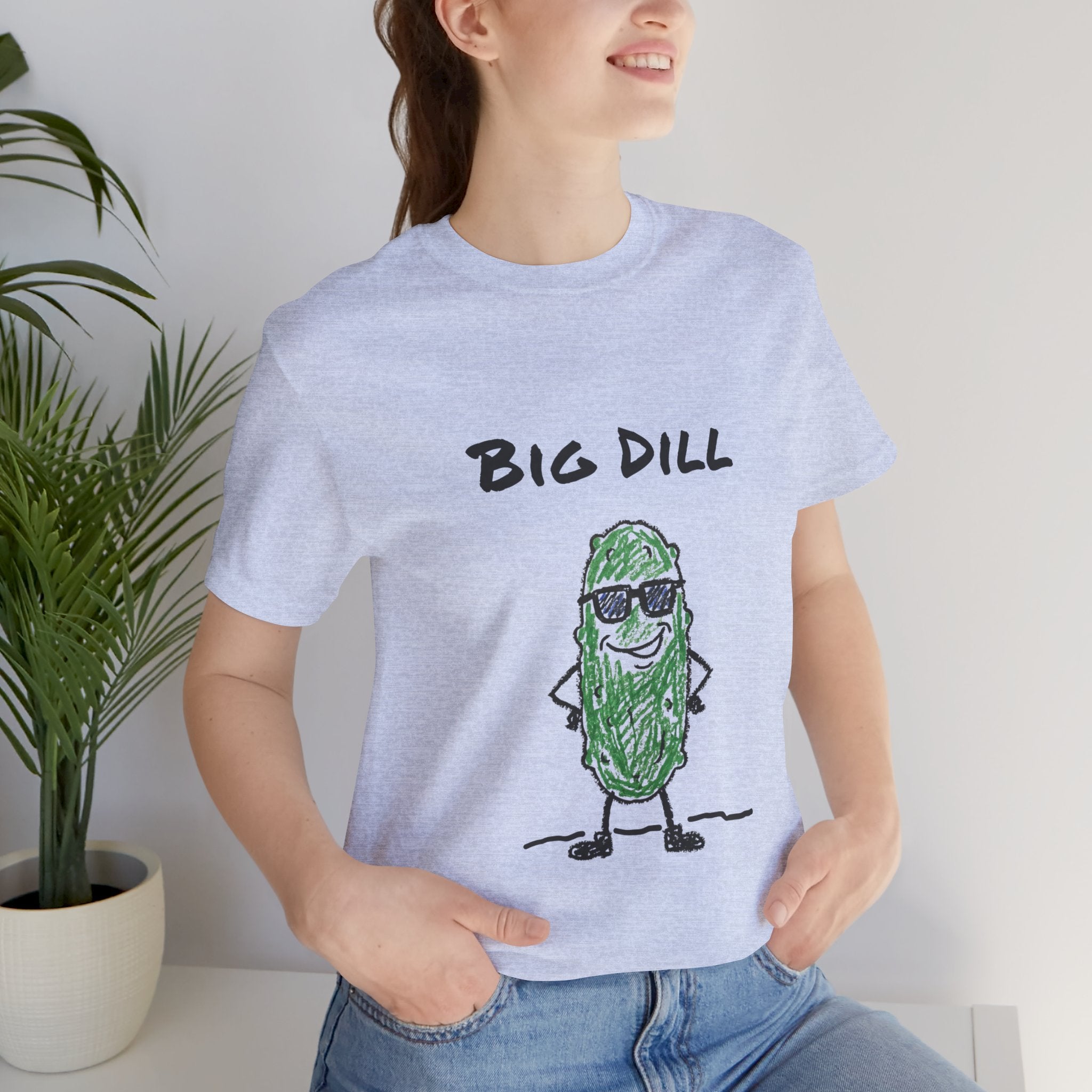 Big Dill — Funny Pickle Pun T-Shirt | Cool Hand-Drawn Pickle Graphic Tee