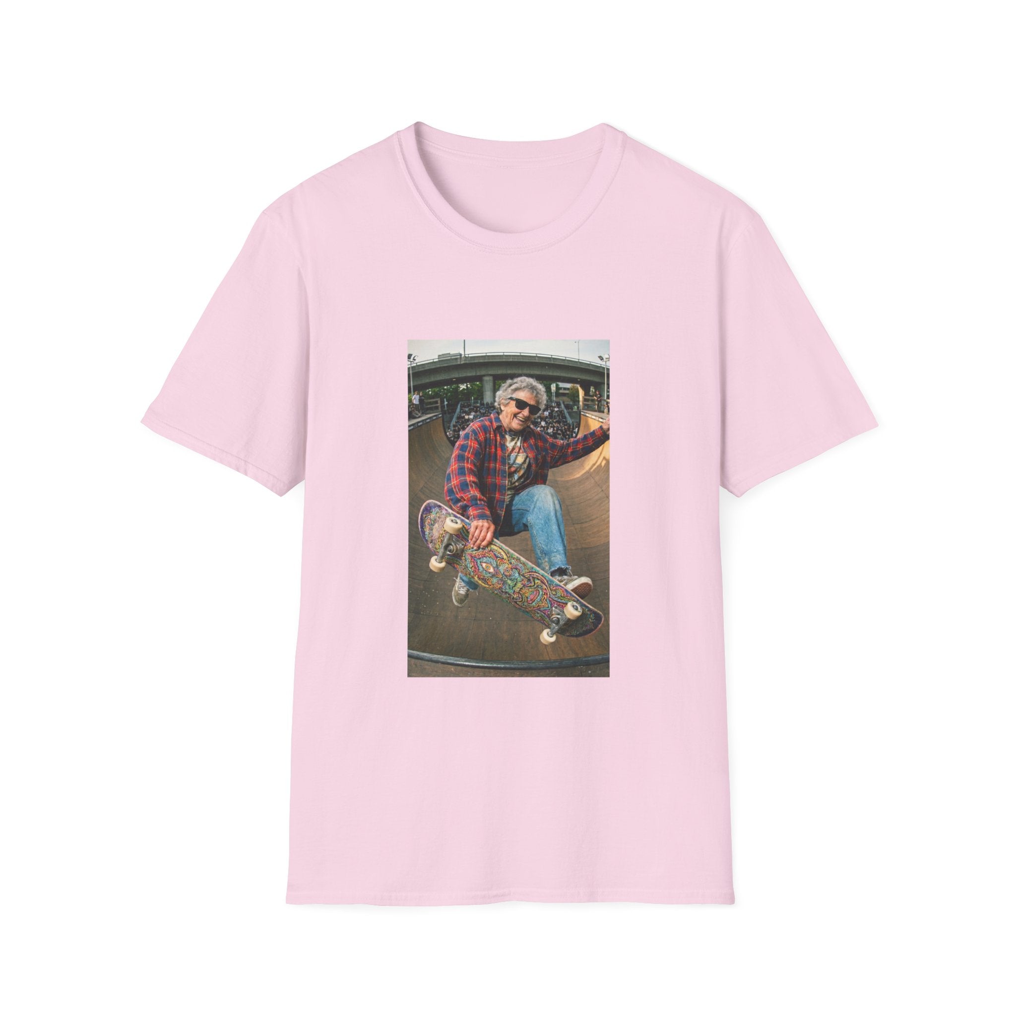 Skater Grandma — Funny Cool Skateboarding Grandma T-Shirt | Vintage Retro Graphic Tee